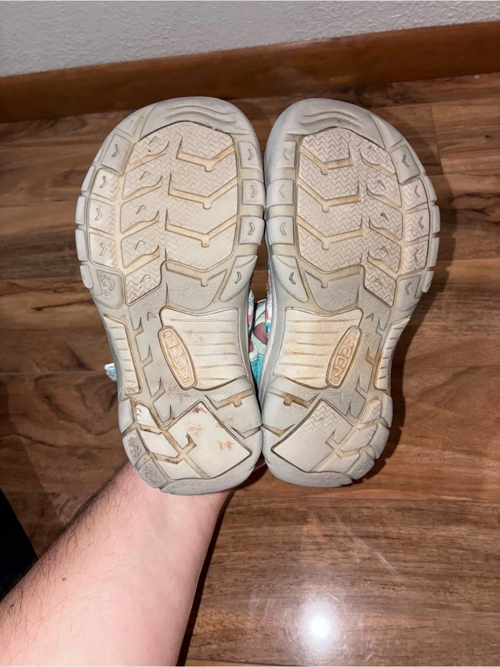 Kids Keen Newport H2 Sandals, teal and pink - size 13